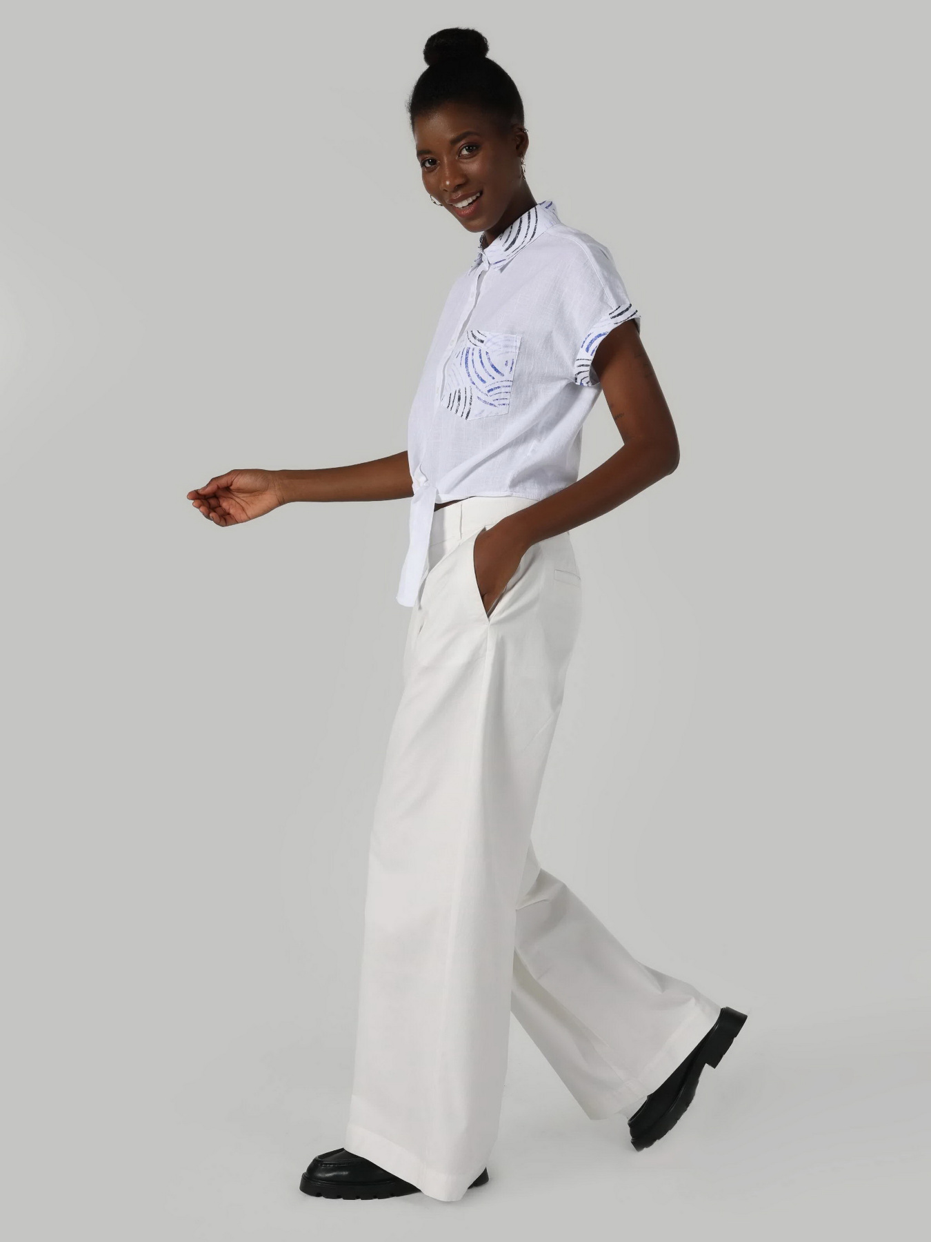 Штани палаццо Colin’s модель CL1063927WHT Фото