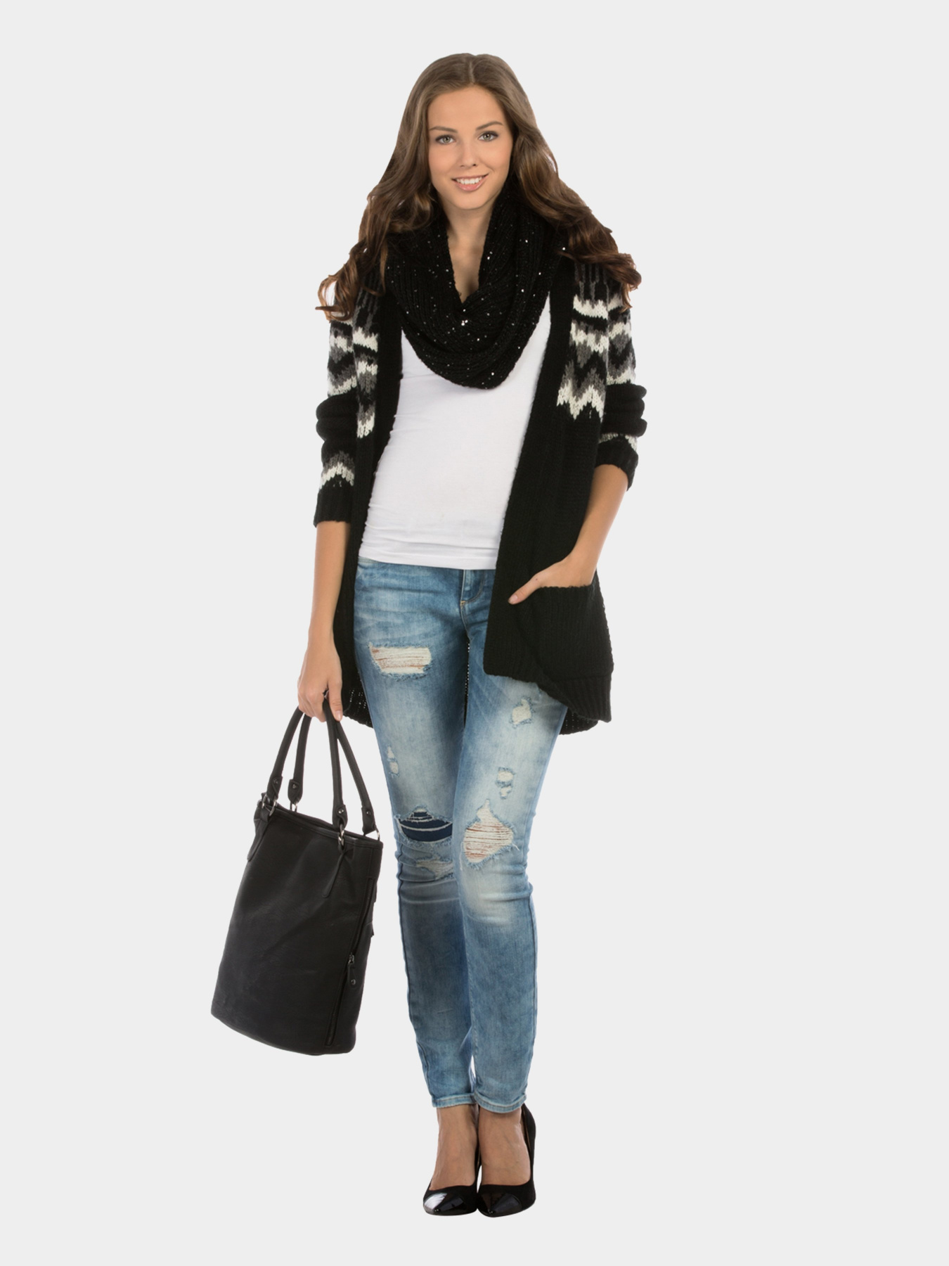 Кардиган Colin’s модель CL1013115BLK Фото