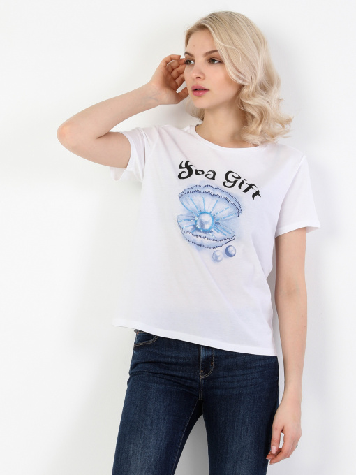 Футболка Colin’s модель CL1049056WHT Фото