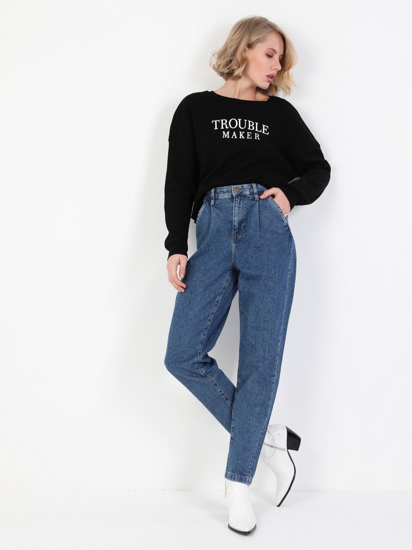 Джинсы мом Colin’s модель CL1051225DN02296 Фото