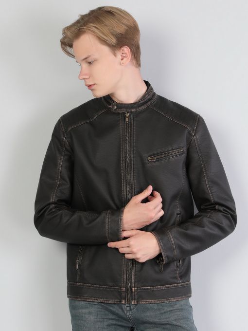 Куртка кожаная Colin’s модель CL1036130DBR Фото