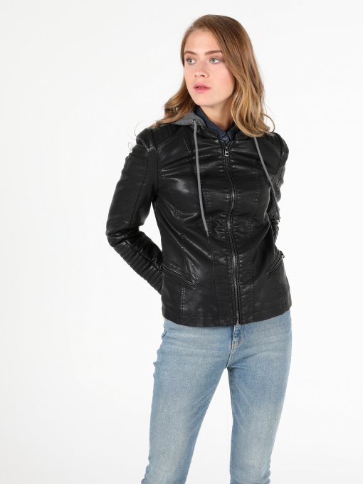 Куртка кожаная Colin’s модель CL1051275BLK Фото