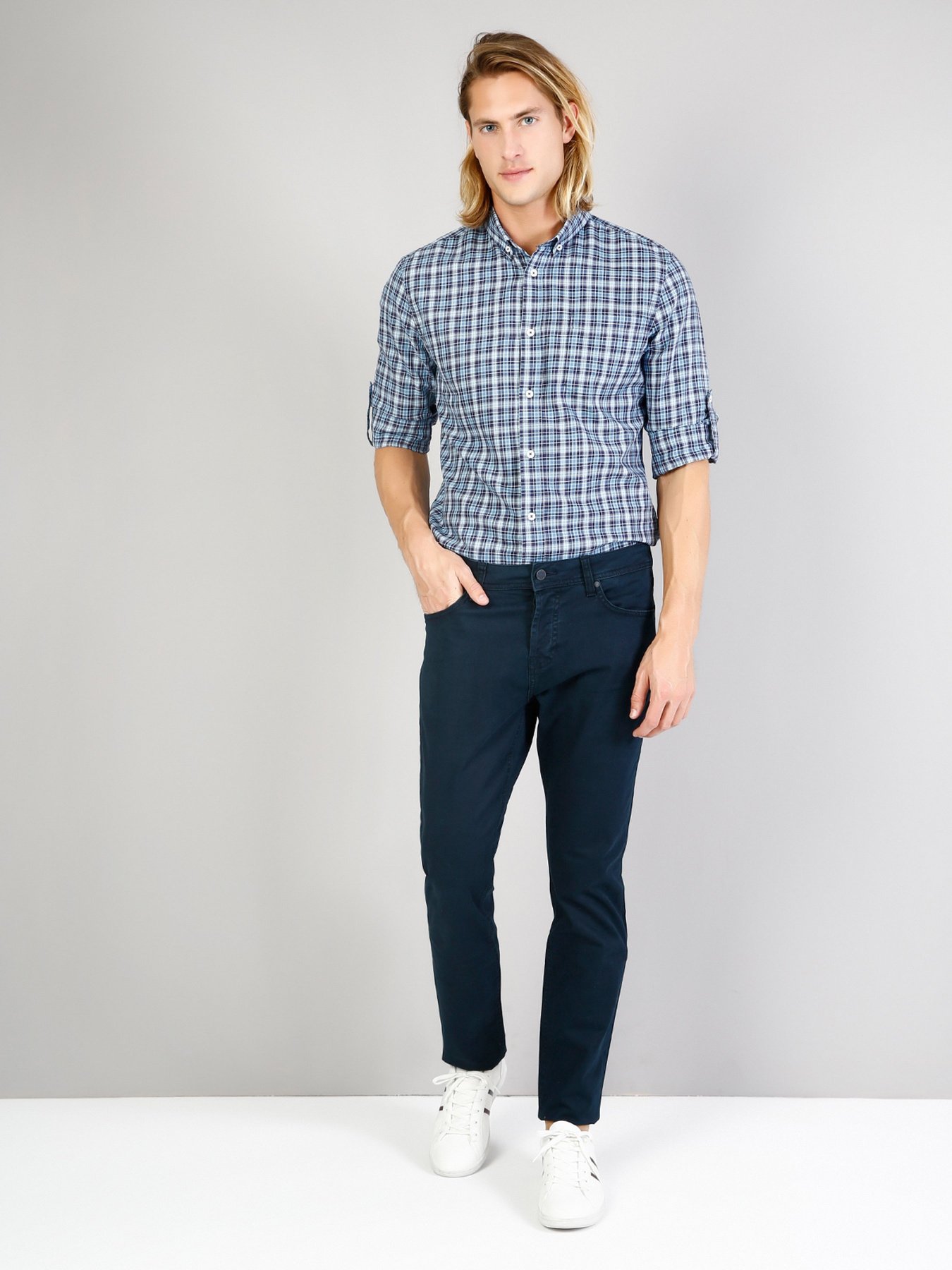 Рубашка повседневная Colin’s модель CL1034261BLE Рубашка повседневная Colin’s модель CL1034261BLE Фото