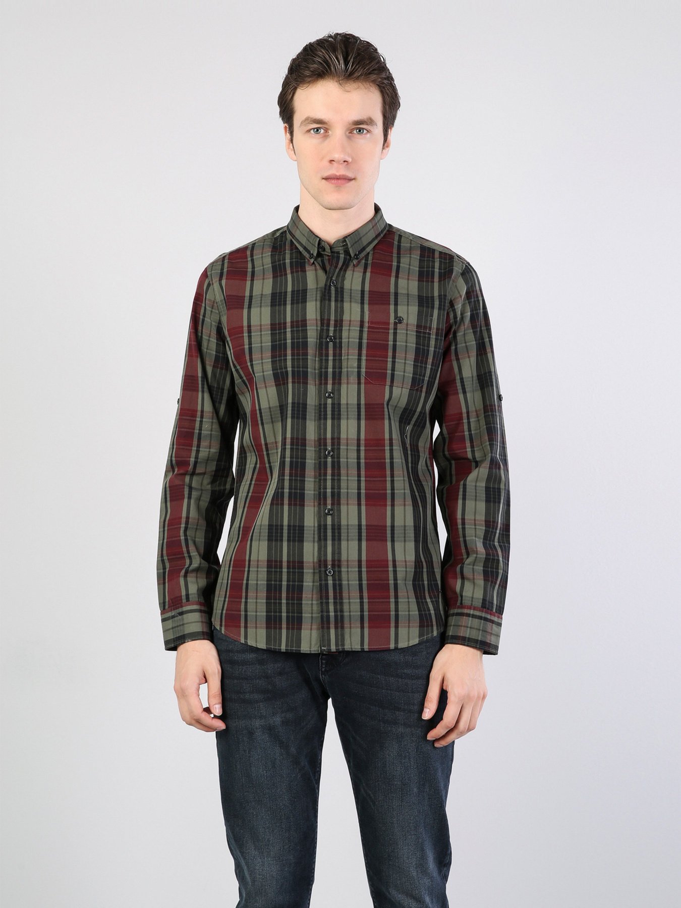 Рубашка повседневная Colin’s модель CL1034920DKH Рубашка повседневная Colin’s модель CL1034920DKH Фото