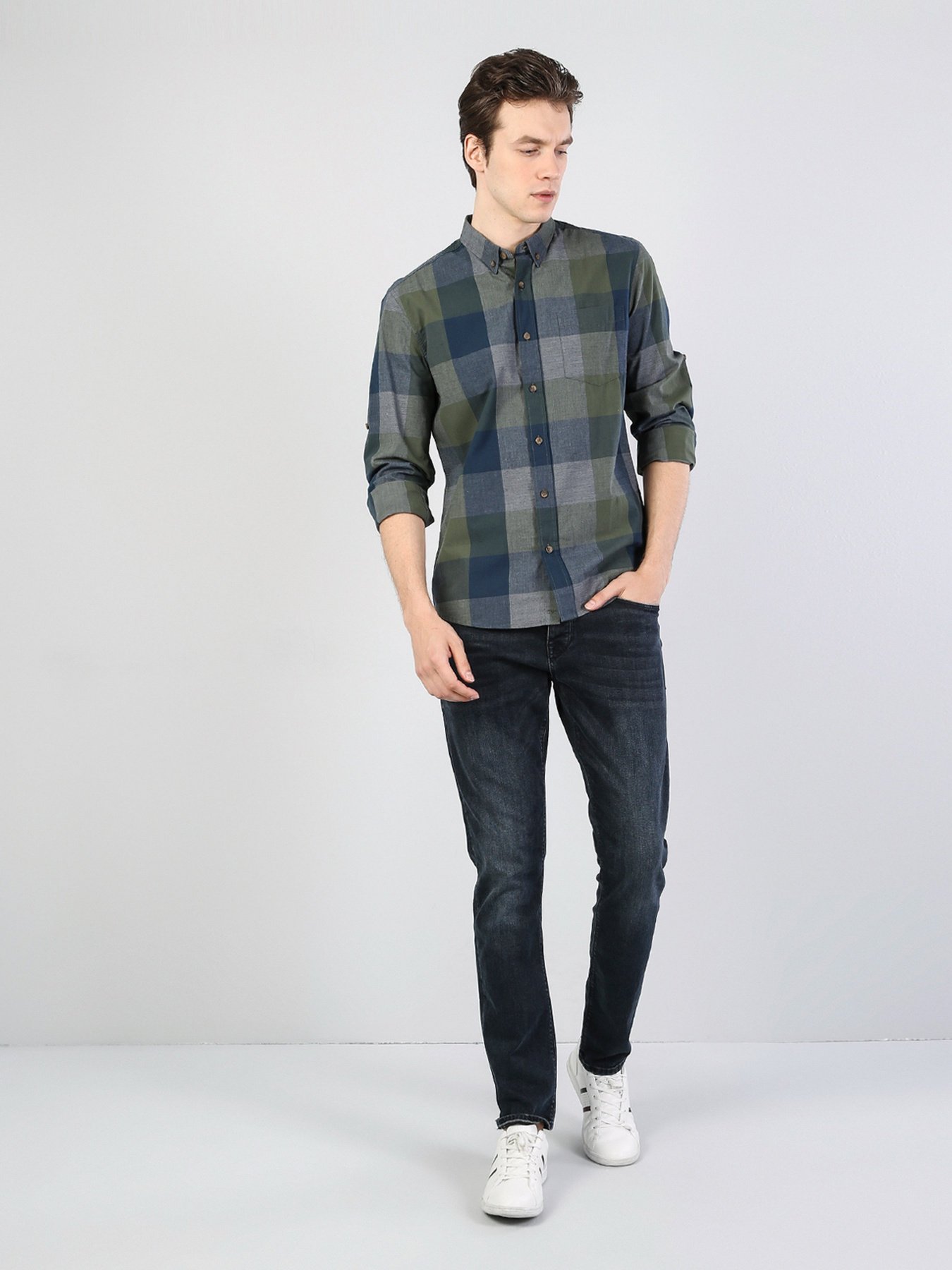 Сорочка Colin’s модель CL1034921GRN Фото