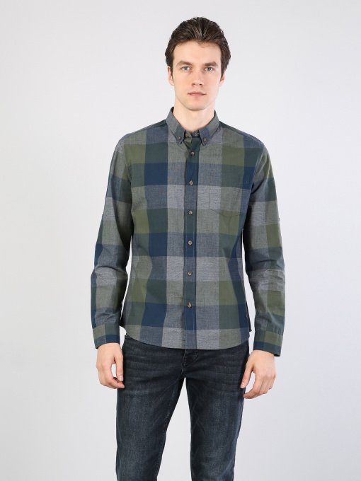 Рубашка повседневная Colin’s модель CL1034921GRN Фото