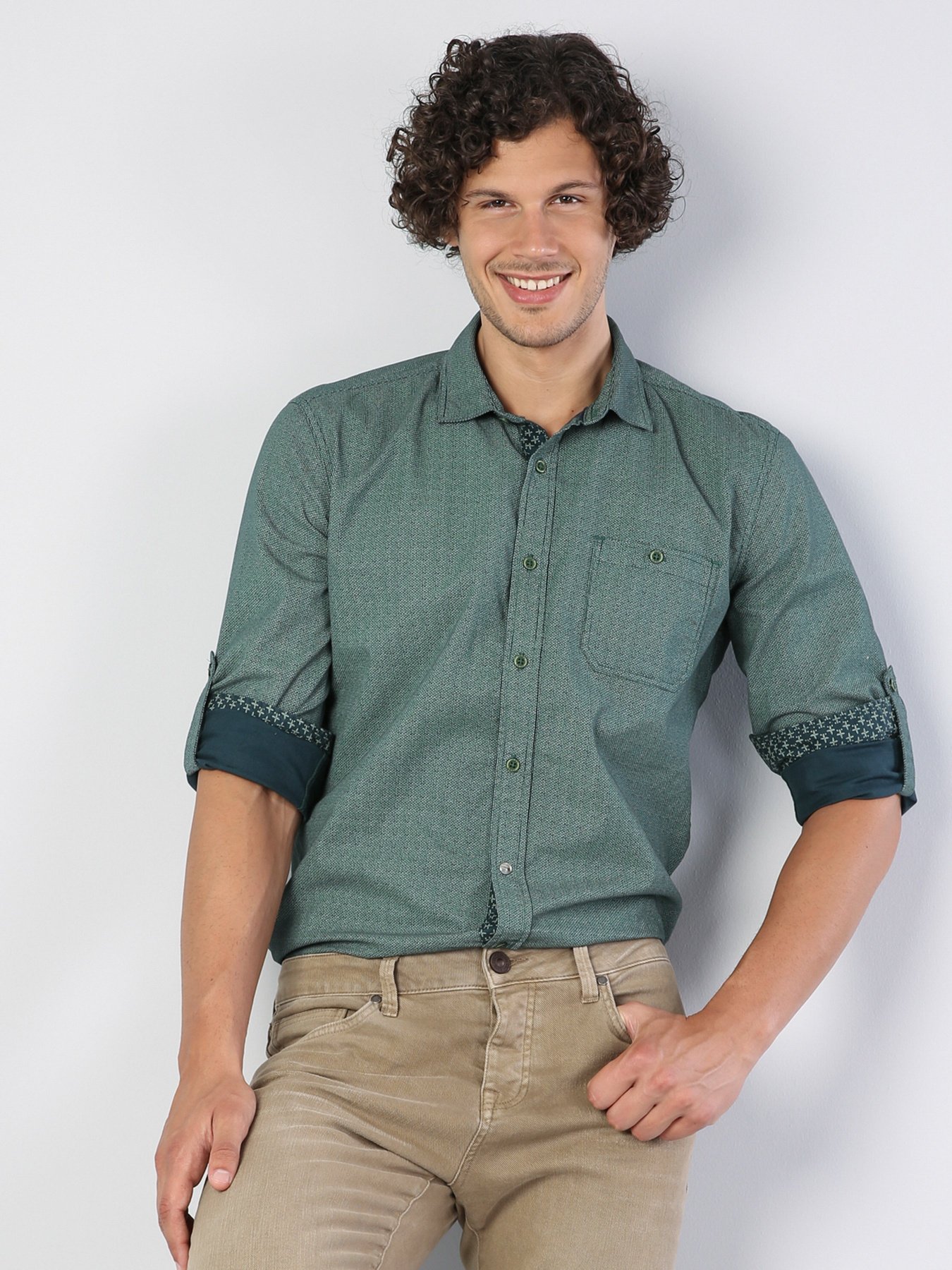 Рубашка Colin’s модель CL1035155GRN Фото
