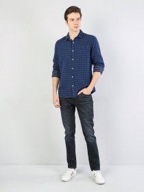 Рубашка повседневная Colin’s модель CL1035162NAV Рубашка повседневная Colin’s модель CL1035162NAV Фото