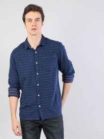 Рубашка повседневная Colin’s модель CL1035162NAV Рубашка повседневная Colin’s модель CL1035162NAV Фото