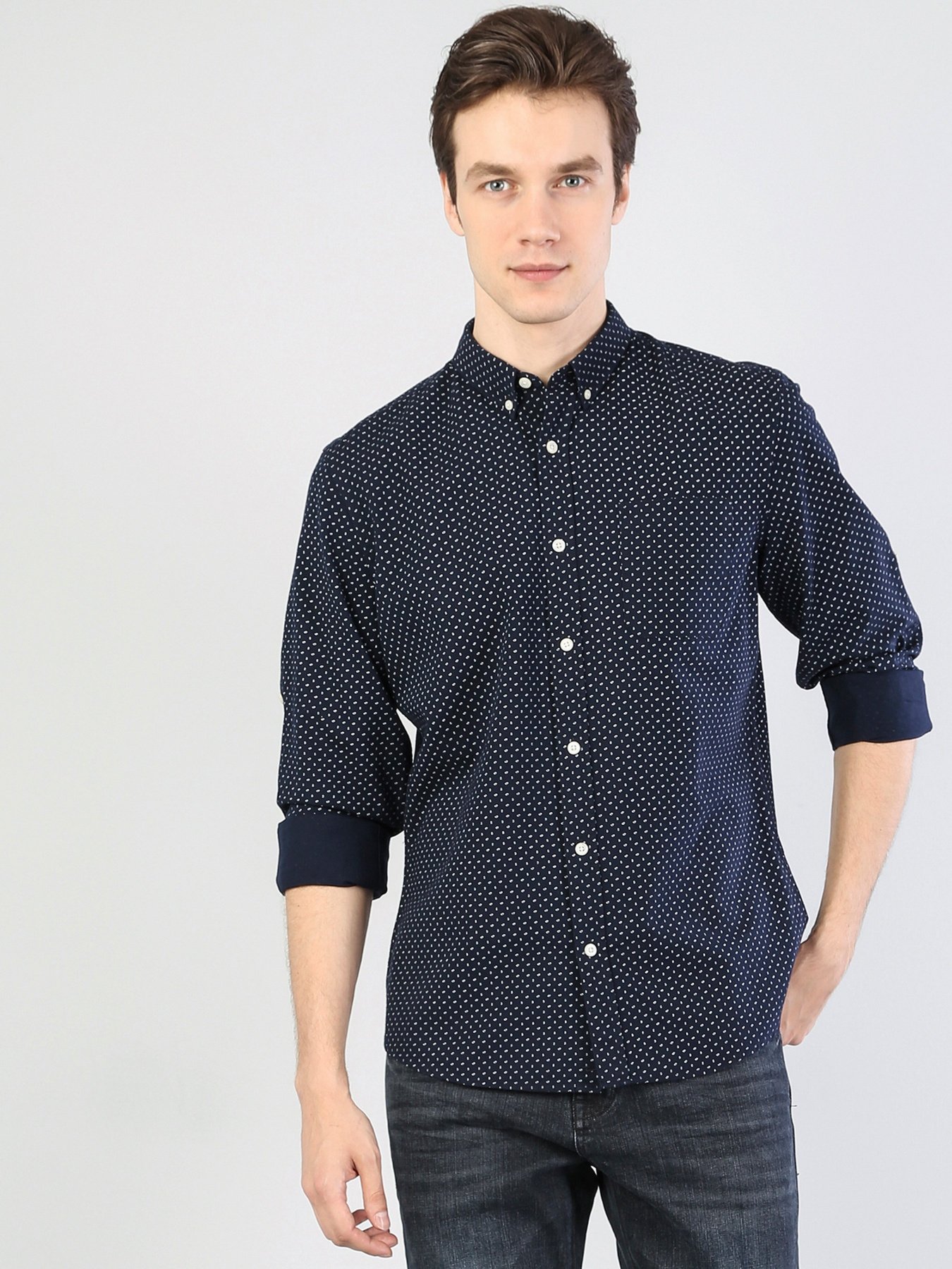 Рубашка повседневная Colin’s модель CL1035402NAV Фото