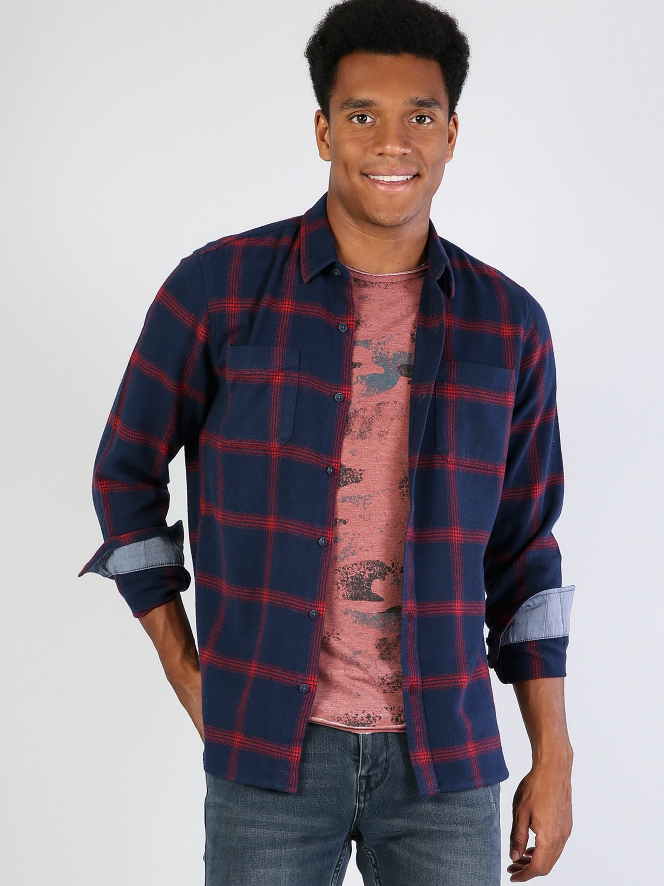 Рубашка повседневная Colin’s модель CL1036151NAV Рубашка повседневная Colin’s модель CL1036151NAV Фото