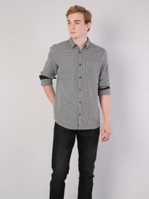 Рубашка повседневная Colin’s модель CL1036660BLK Рубашка повседневная Colin’s модель CL1036660BLK Фото