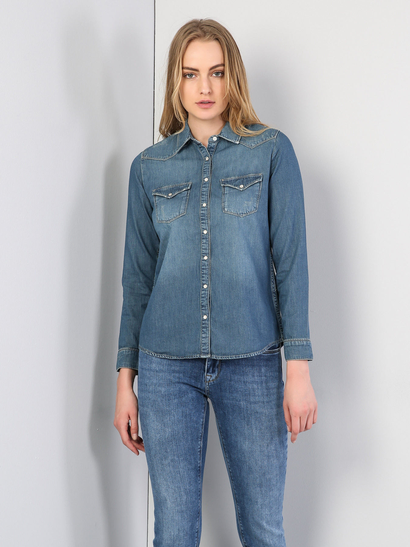 Рубашка повседневная Colin’s модель CL1040376DN40062 Фото