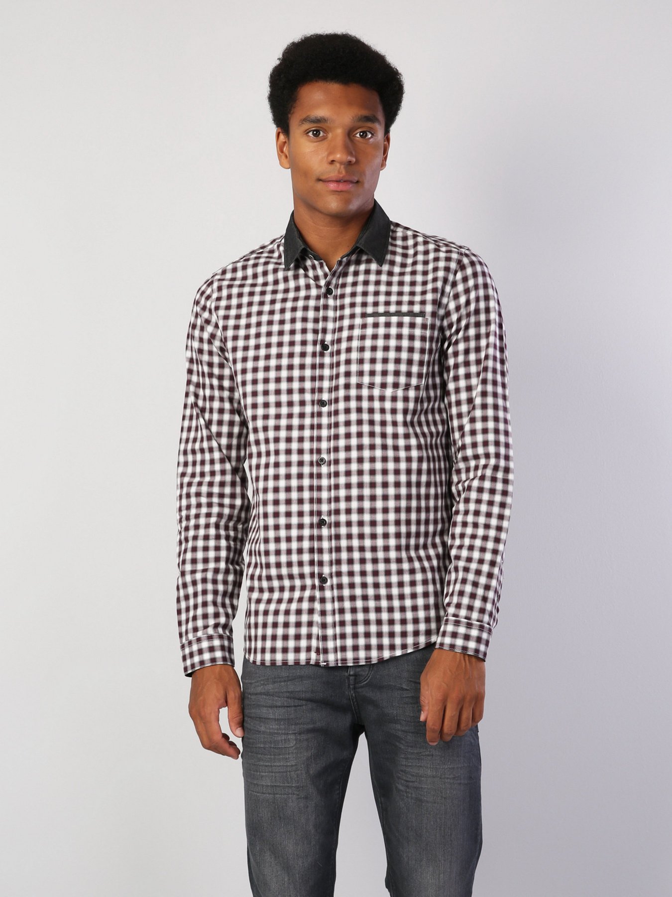 Рубашка повседневная Colin’s модель CL1040558PRP Фото