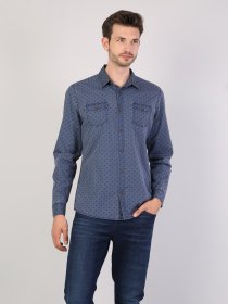 Рубашка повседневная Colin’s модель CL1040576NAV Рубашка повседневная Colin’s модель CL1040576NAV Фото