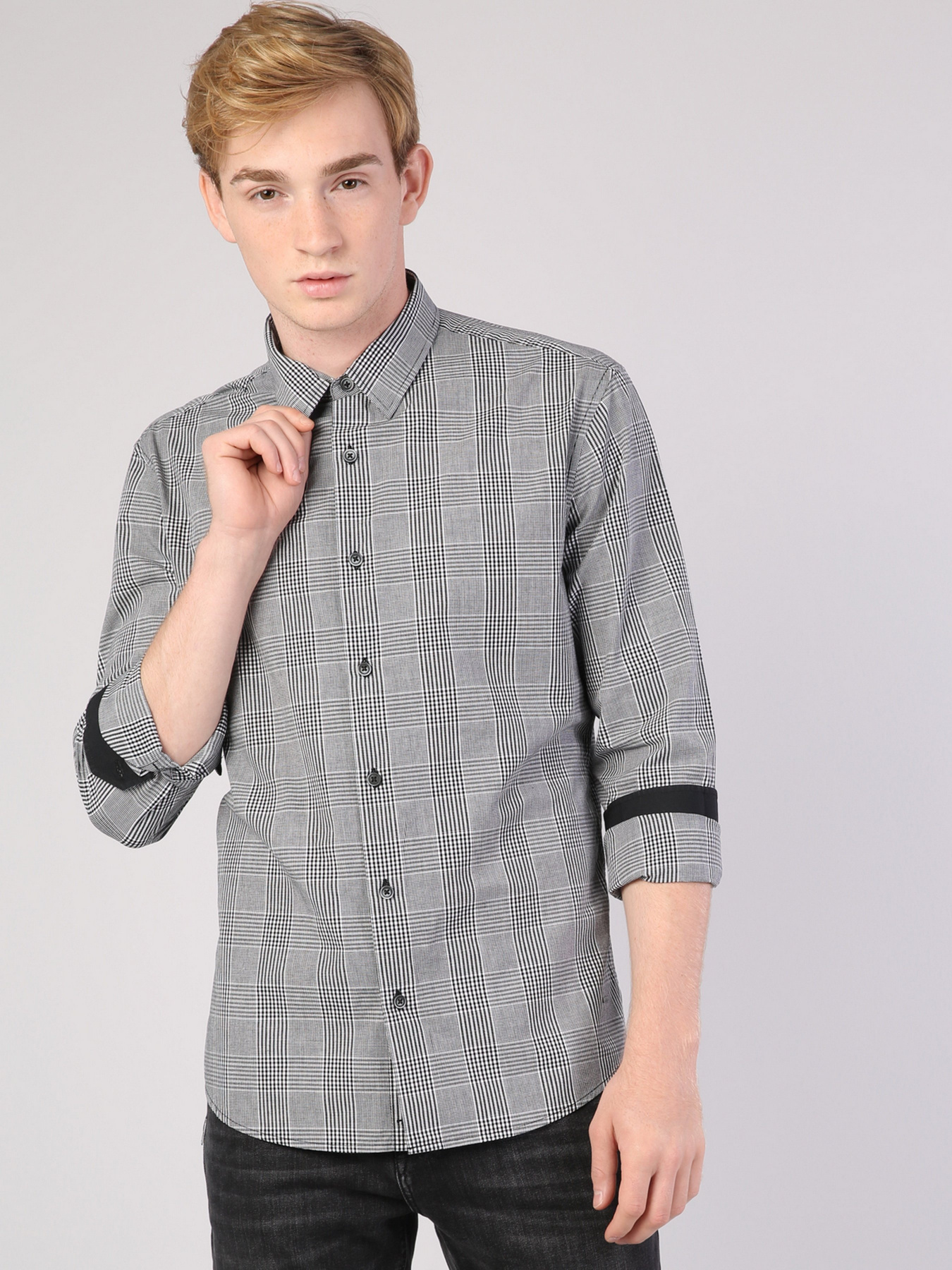 Рубашка повседневная Colin’s модель CL1040807BLK Рубашка повседневная Colin’s модель CL1040807BLK Фото