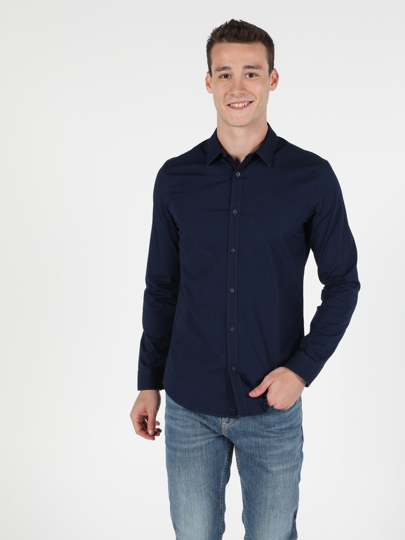 Рубашка повседневная Colin’s модель CL1041350DNV Рубашка повседневная Colin’s модель CL1041350DNV Фото