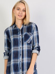 Рубашка повседневная Colin’s модель CL1041391NAV Рубашка повседневная Colin’s модель CL1041391NAV Фото