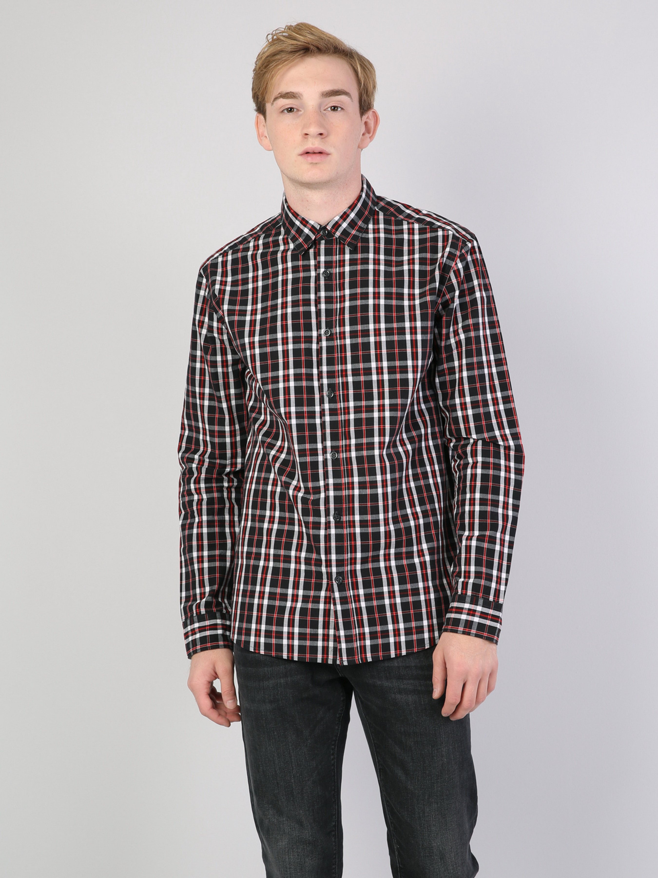 Рубашка повседневная Colin’s модель CL1041447BLK Фото