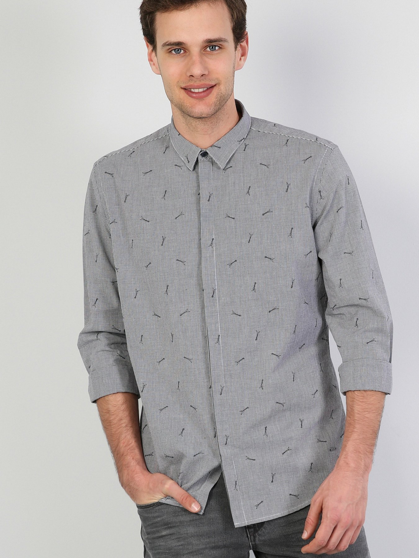 Сорочка Colin’s модель CL1041897BLK Фото