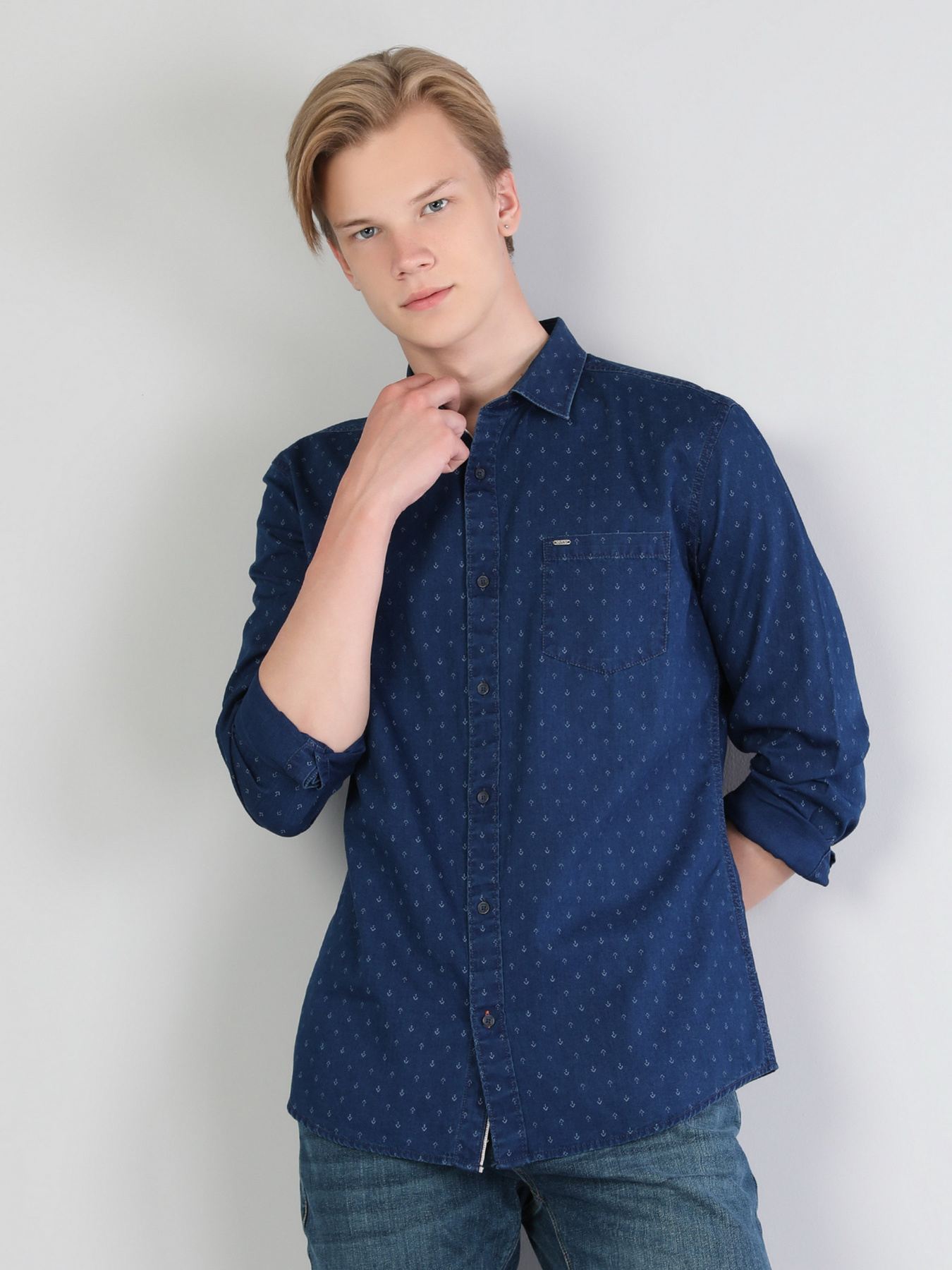 Рубашка повседневная Colin’s модель CL1041900INV Рубашка повседневная Colin’s модель CL1041900INV Фото