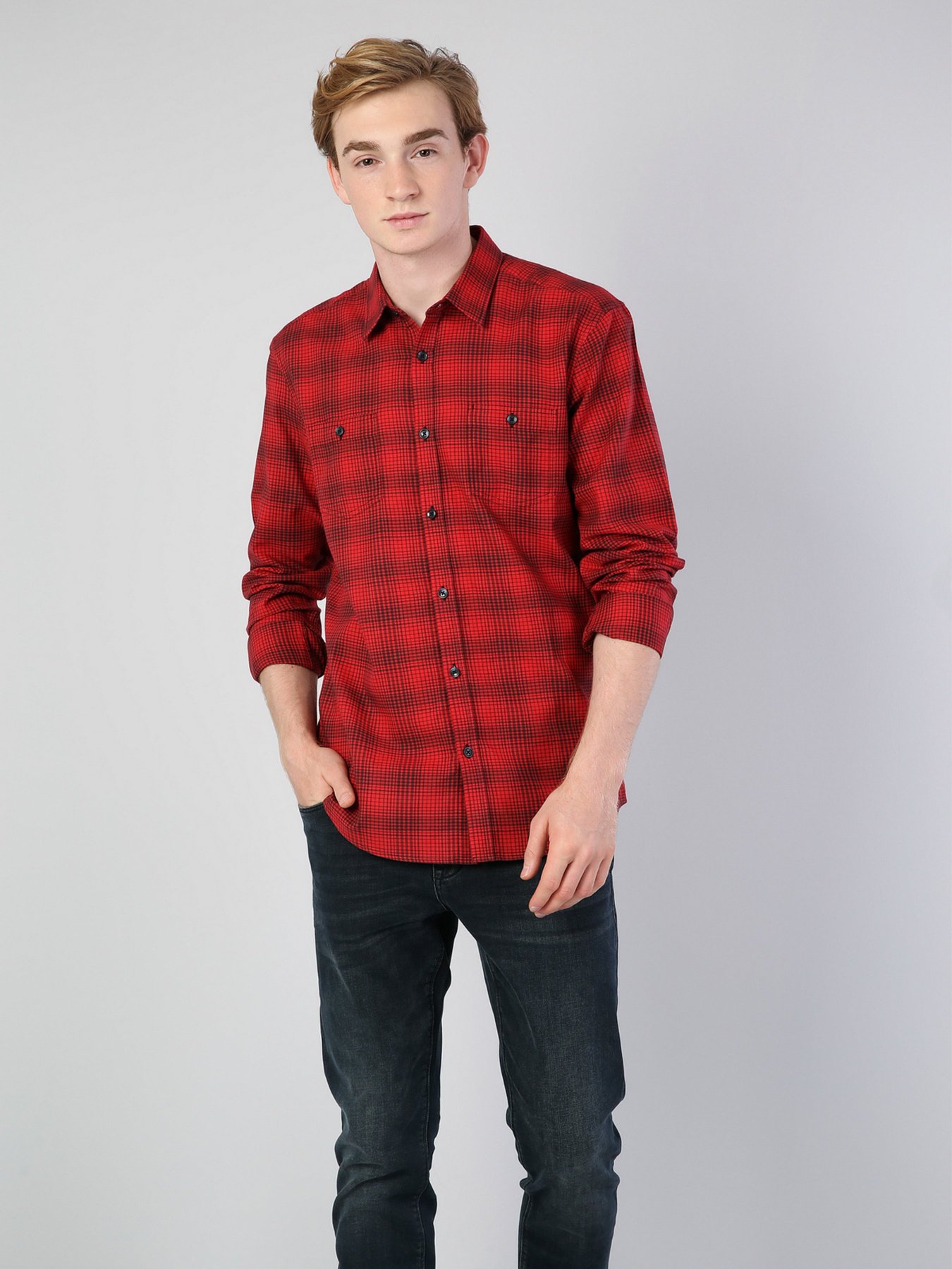 Рубашка повседневная Colin’s модель CL1042007RED Фото