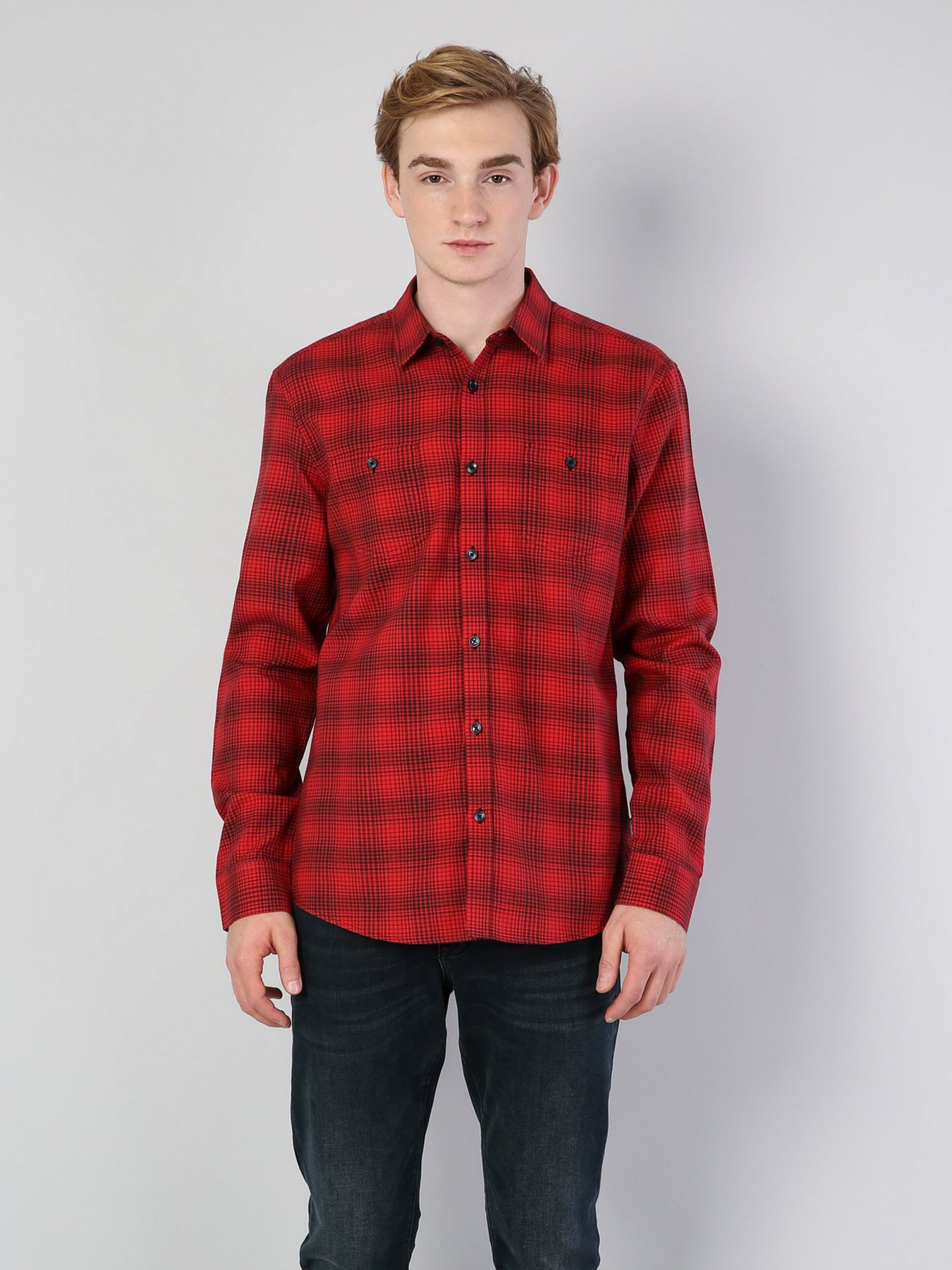 Рубашка повседневная Colin’s модель CL1042007RED Фото