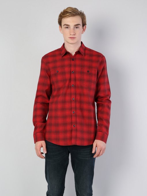 Рубашка повседневная Colin’s модель CL1042007RED Фото