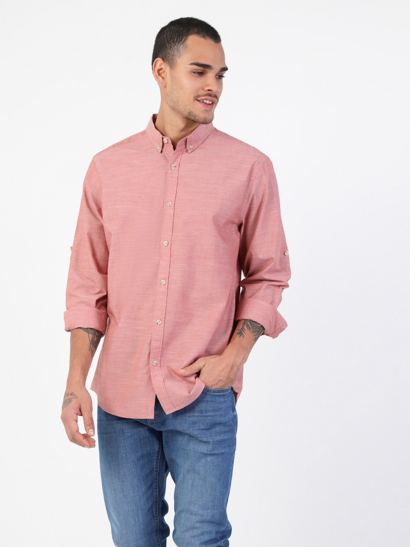 Рубашка повседневная Colin’s модель CL1042513BRC Рубашка повседневная Colin’s модель CL1042513BRC Фото