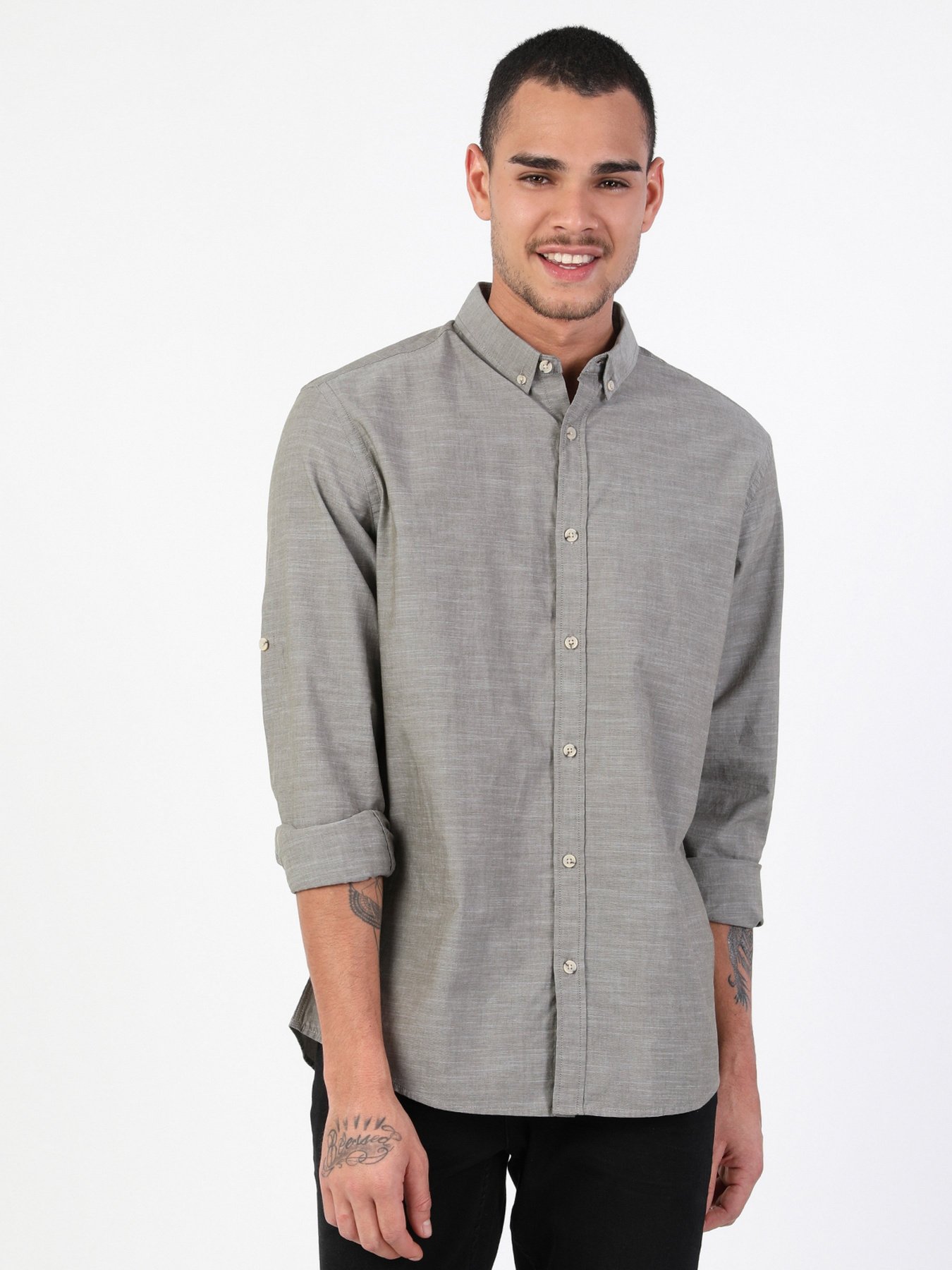 Рубашка повседневная Colin’s модель CL1042513KHA Рубашка повседневная Colin’s модель CL1042513KHA Фото