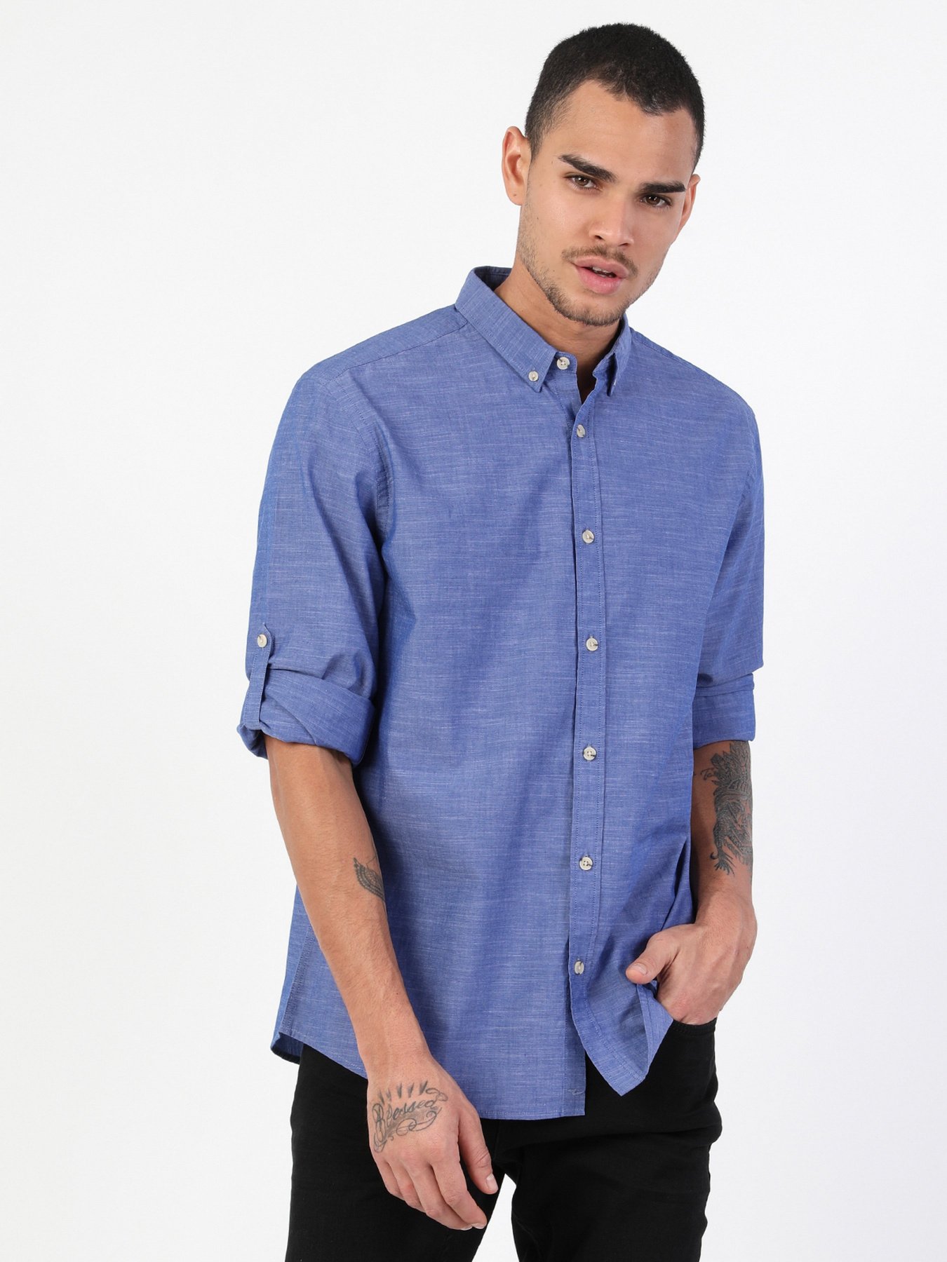 Рубашка повседневная Colin’s модель CL1042513BLE Фото