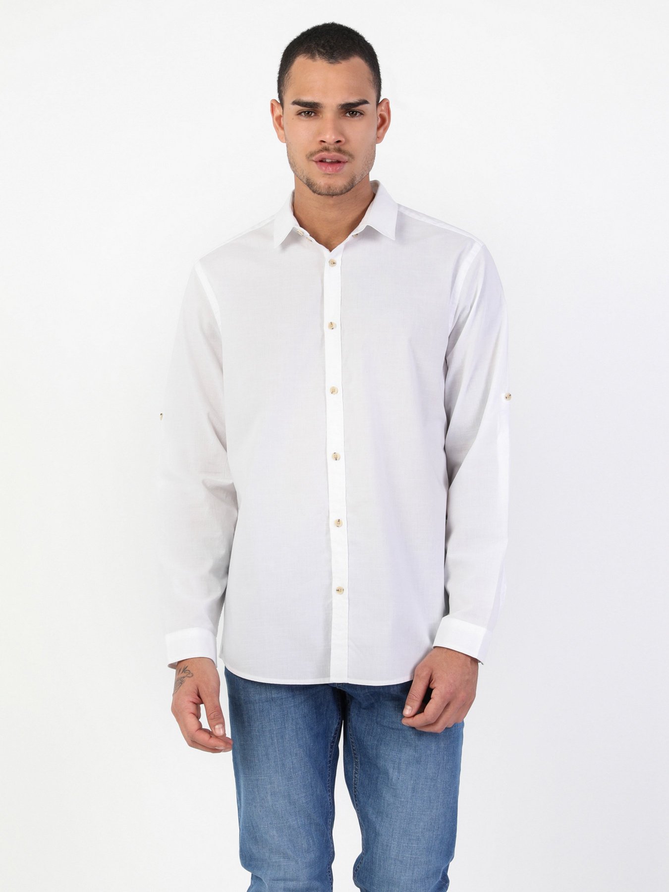 Рубашка повседневная Colin’s модель CL1042513WHT Фото