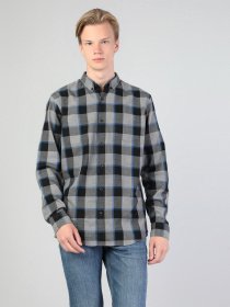 Рубашка повседневная Colin’s модель CL1044031GRA Рубашка повседневная Colin’s модель CL1044031GRA Фото