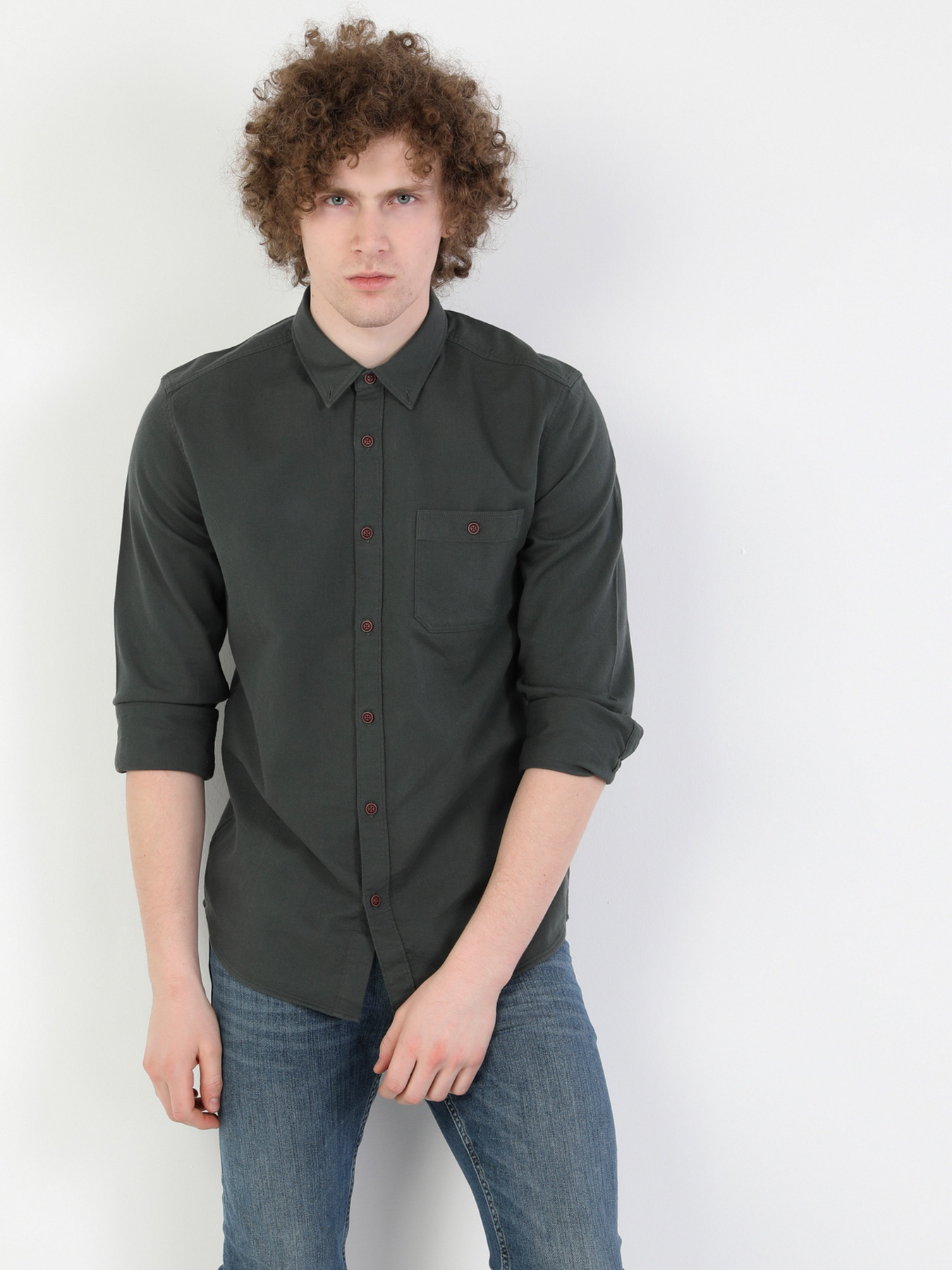 Рубашка повседневная Colin’s модель CL1044109KHA Фото