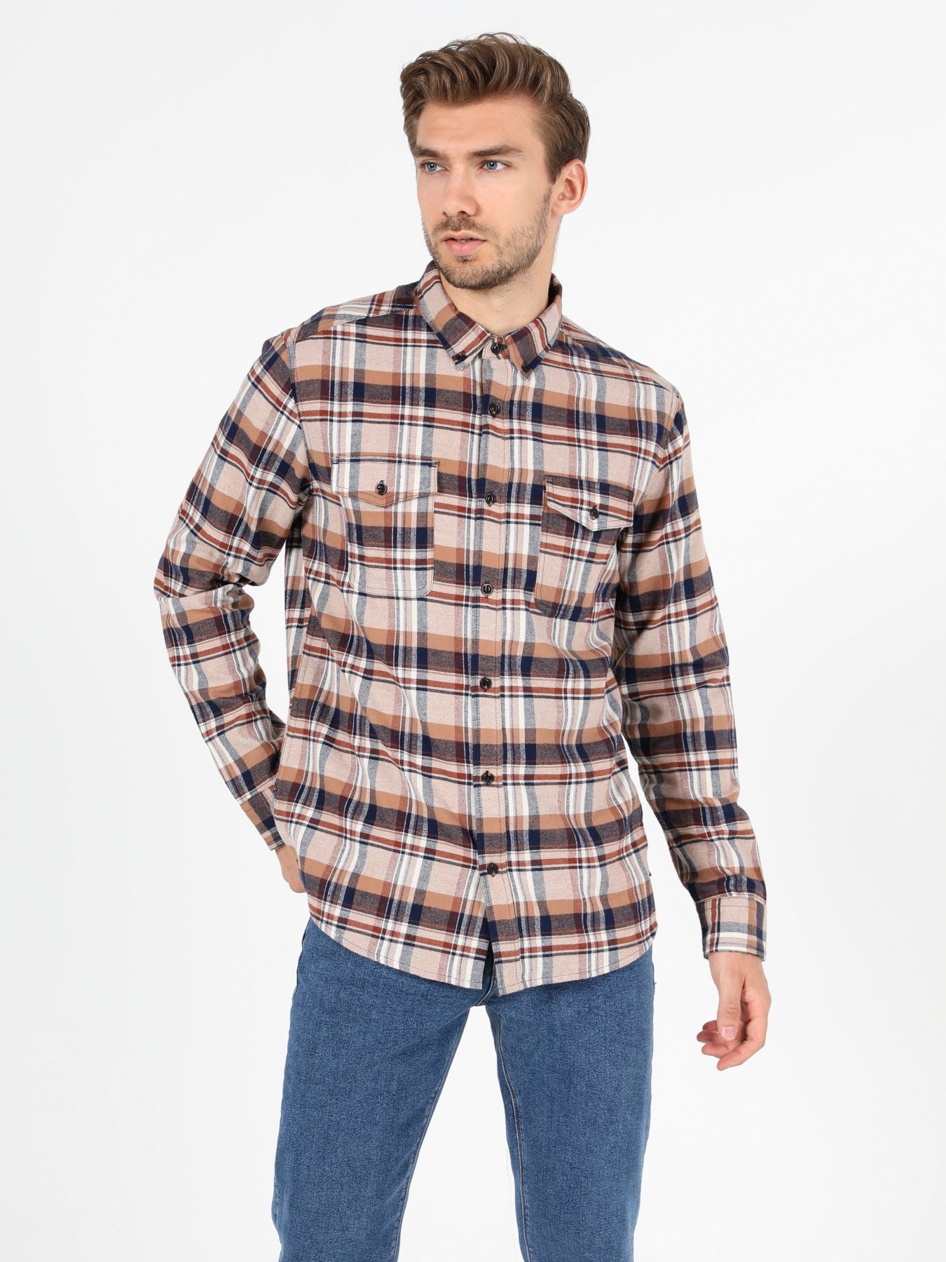 Сорочка Colin’s модель CL1044139BEI Фото