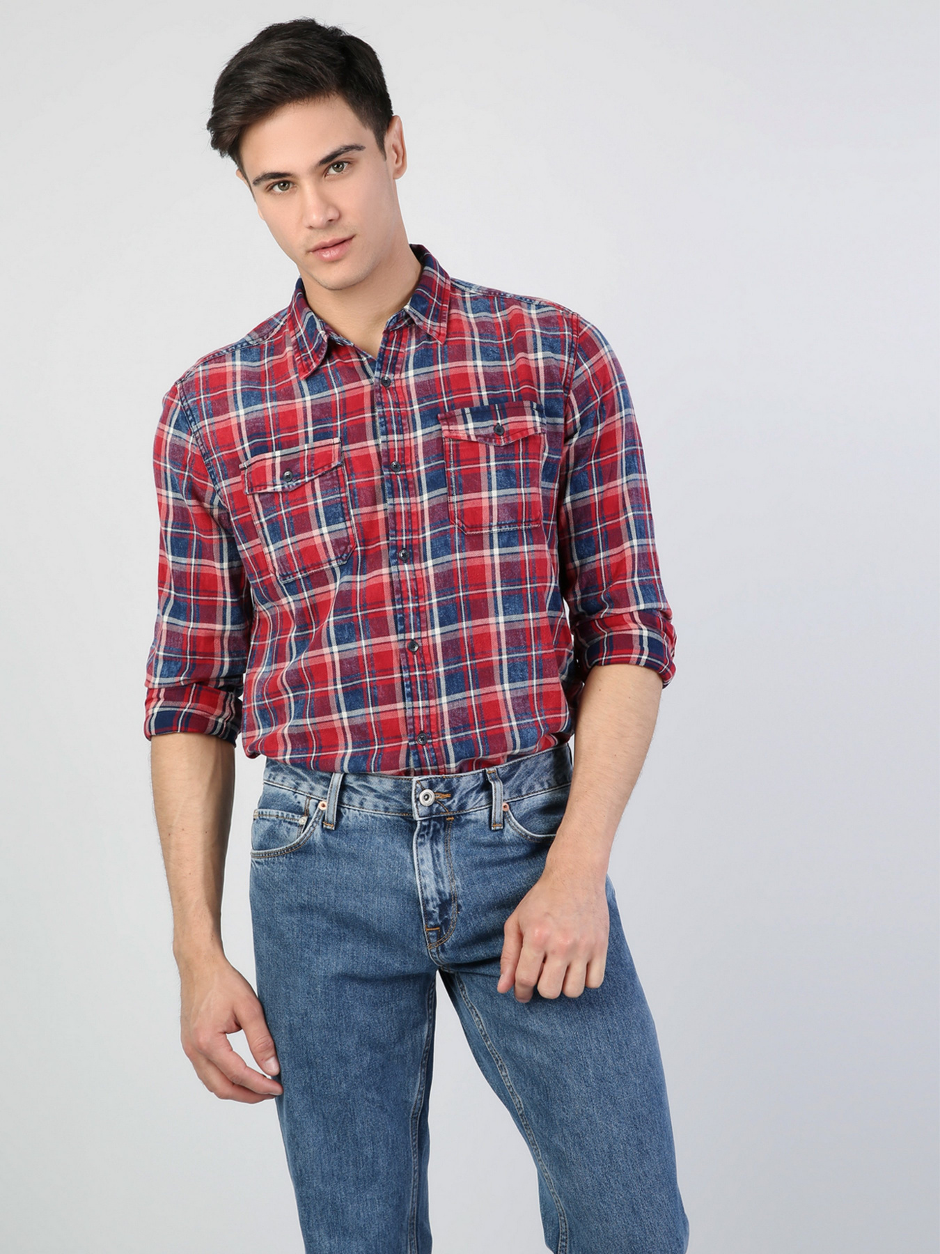 Рубашка повседневная Colin’s модель CL1044527RED Фото