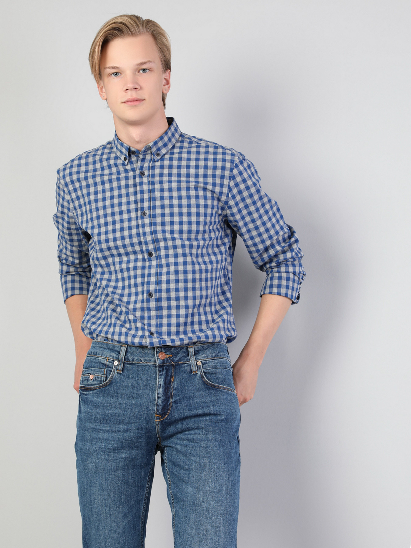 Рубашка повседневная Colin’s модель CL1044528BLS Фото