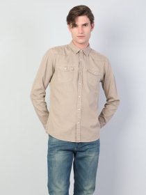 Рубашка повседневная Colin’s модель CL1044554BEI Рубашка повседневная Colin’s модель CL1044554BEI Фото