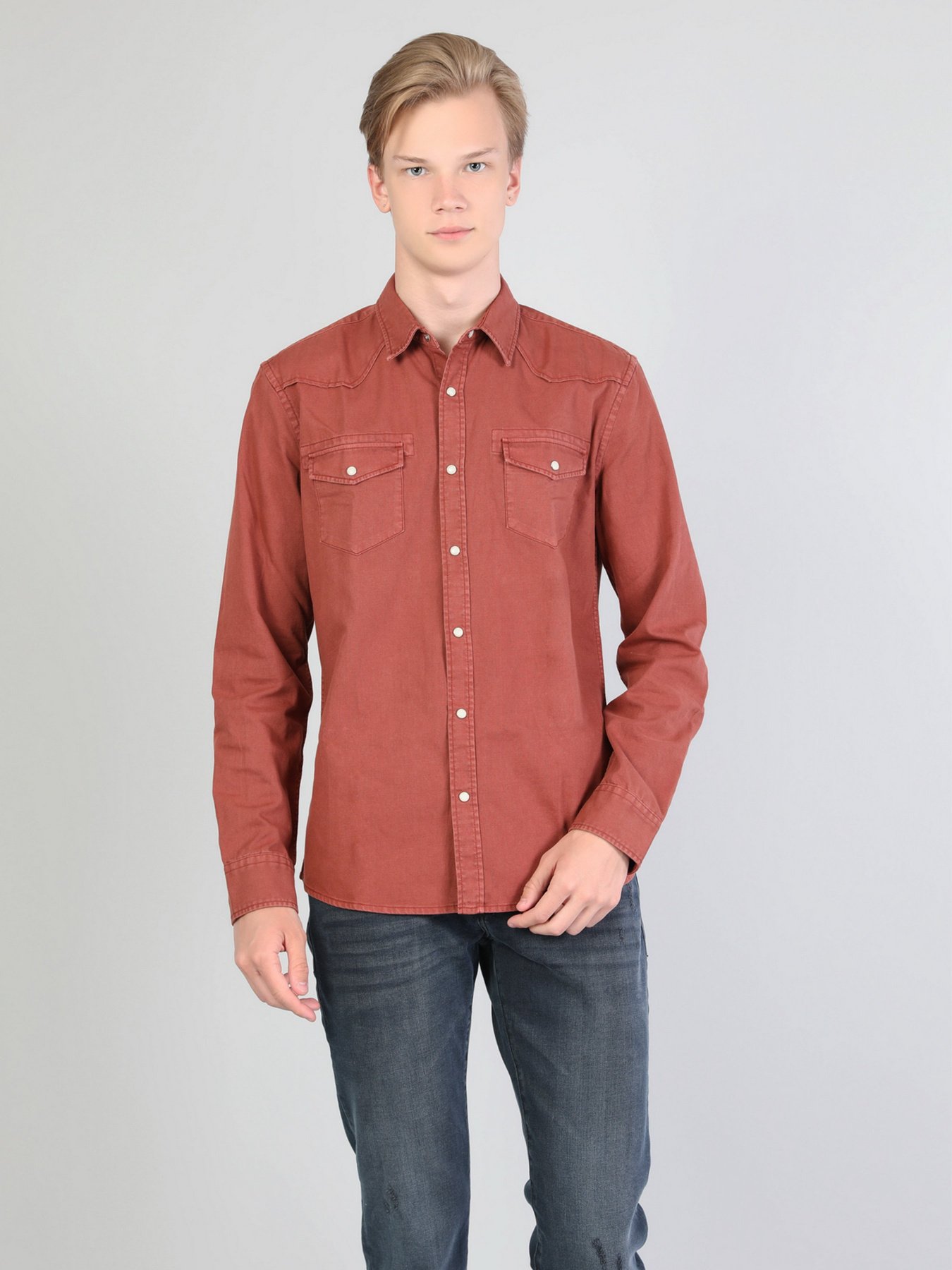 Рубашка повседневная Colin’s модель CL1044554BRC Фото
