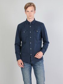 Рубашка повседневная Colin’s модель CL1044554NAV Рубашка повседневная Colin’s модель CL1044554NAV Фото