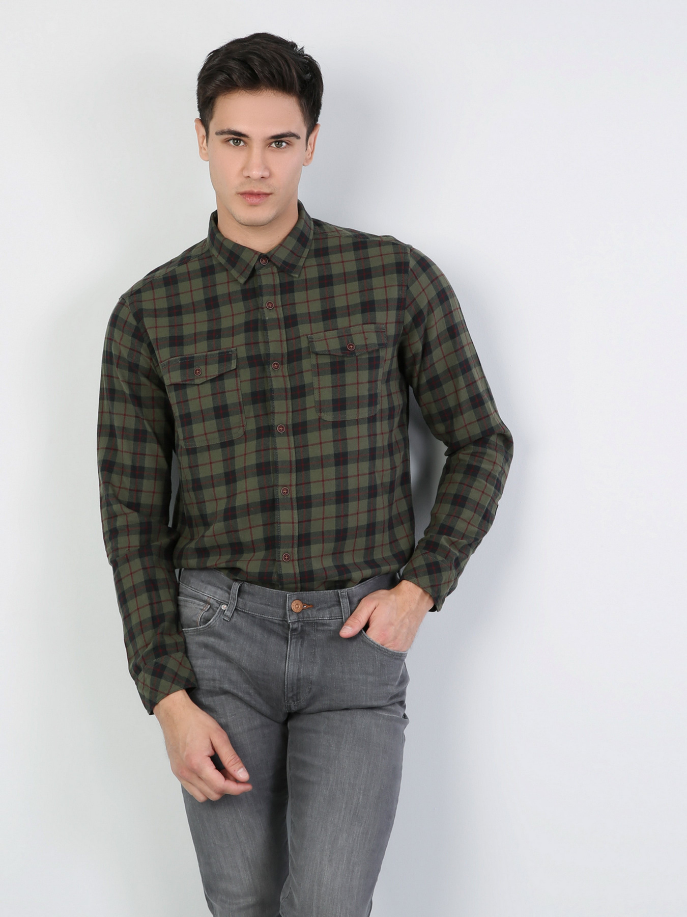 Рубашка повседневная Colin’s модель CL1044770KHA Фото