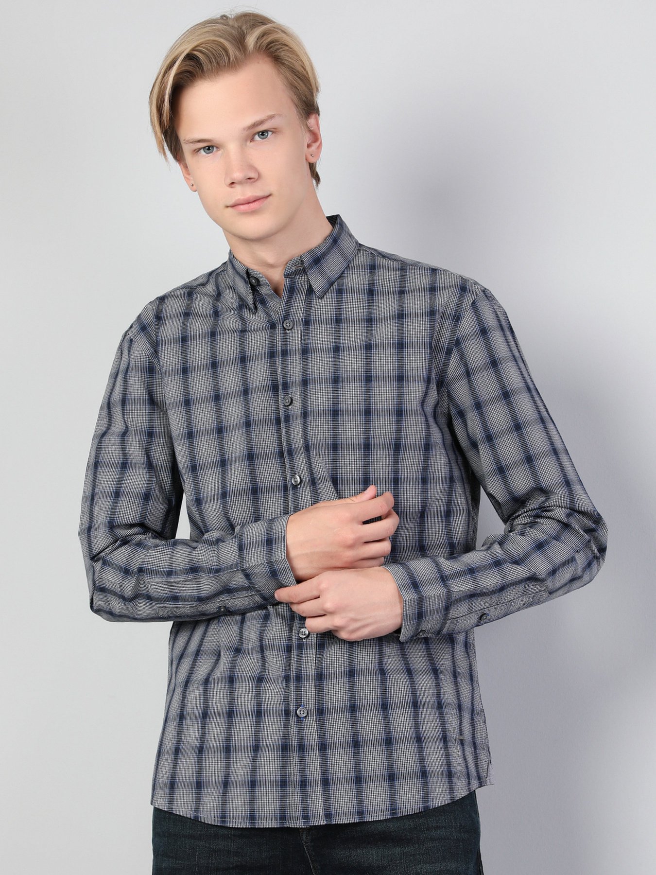 Рубашка повседневная Colin’s модель CL1045327GRA Фото