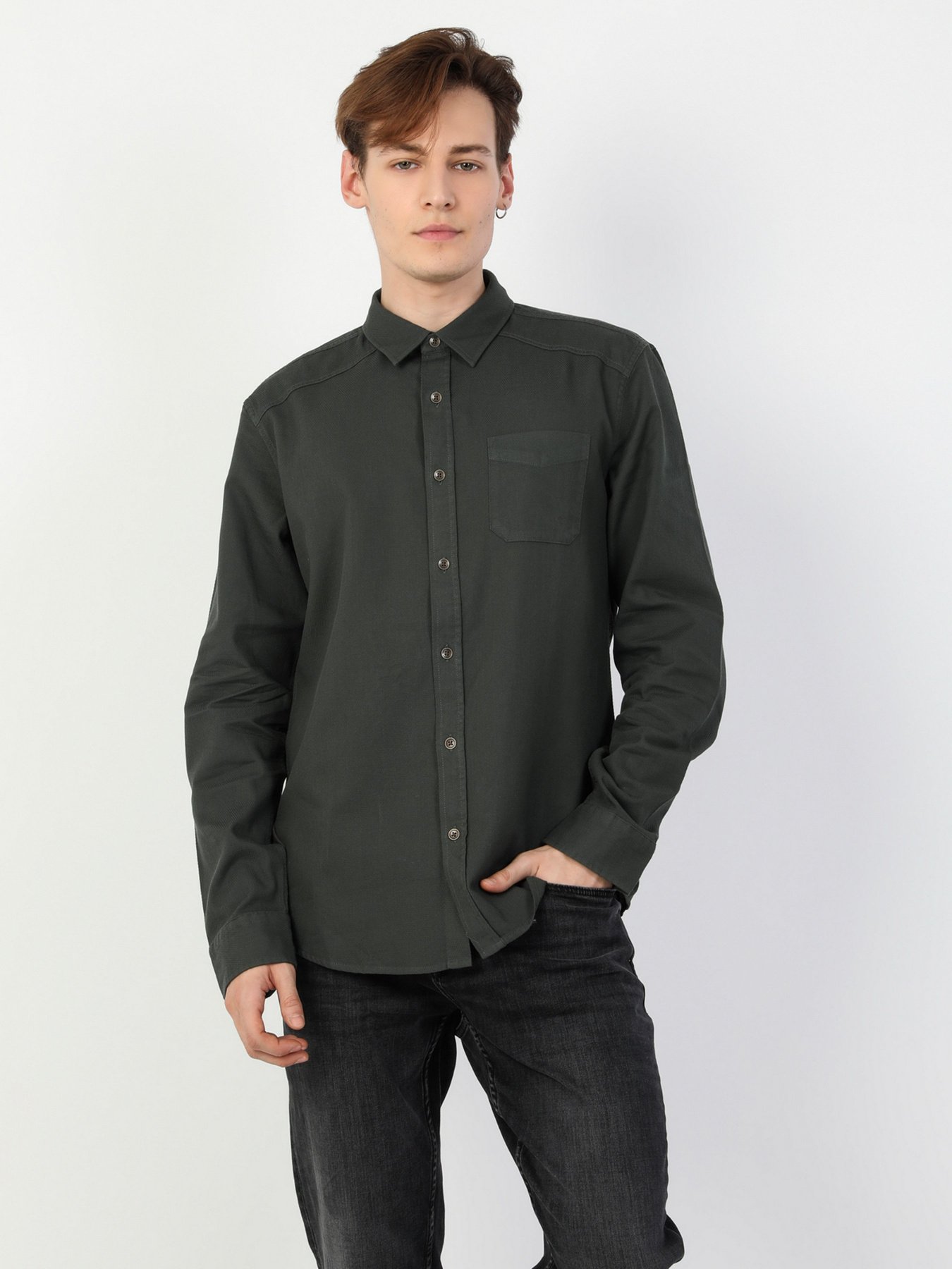 Рубашка повседневная Colin’s модель CL1046418KHA Фото