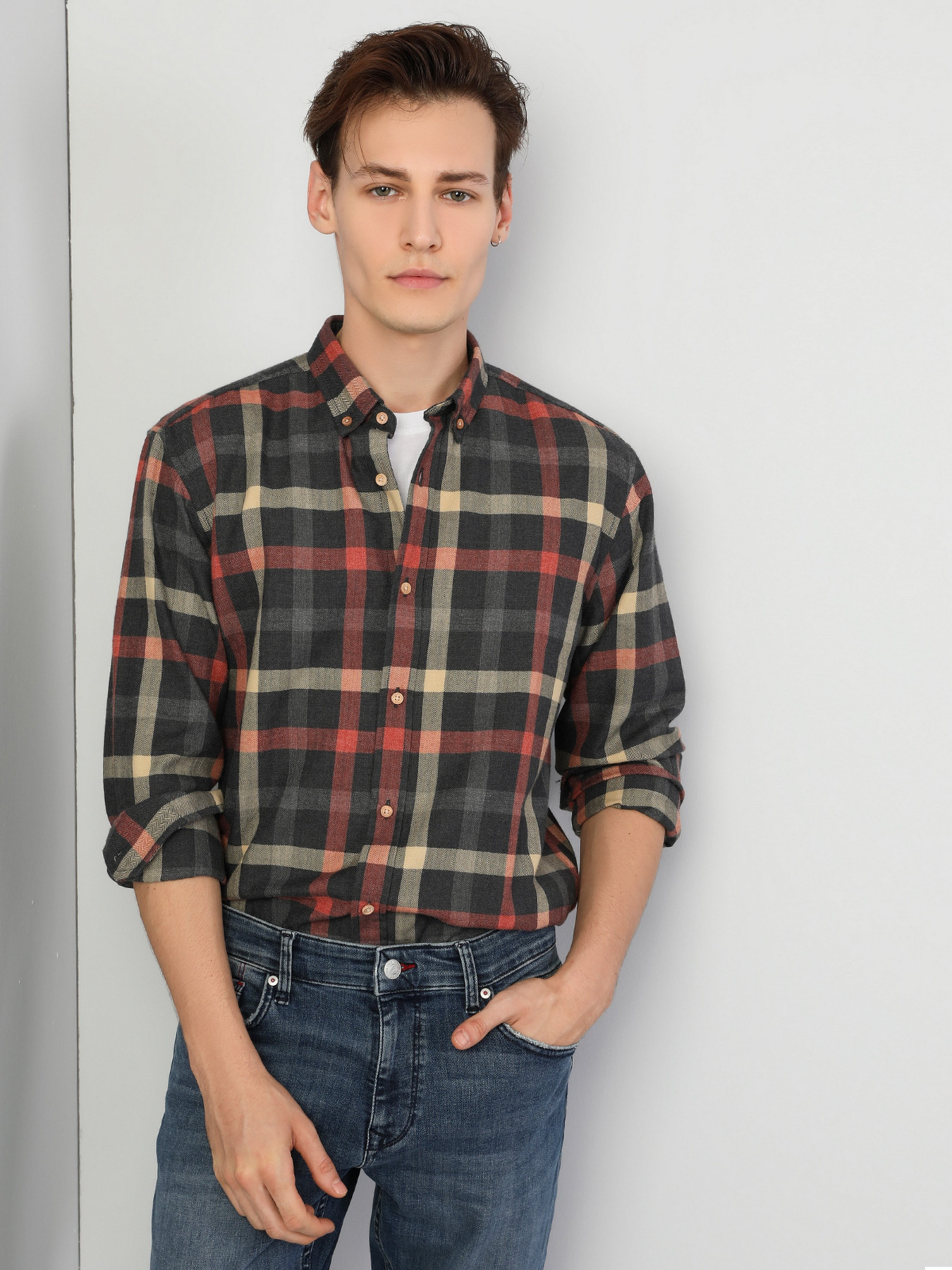 Рубашка повседневная Colin’s модель CL1046421KHA Фото