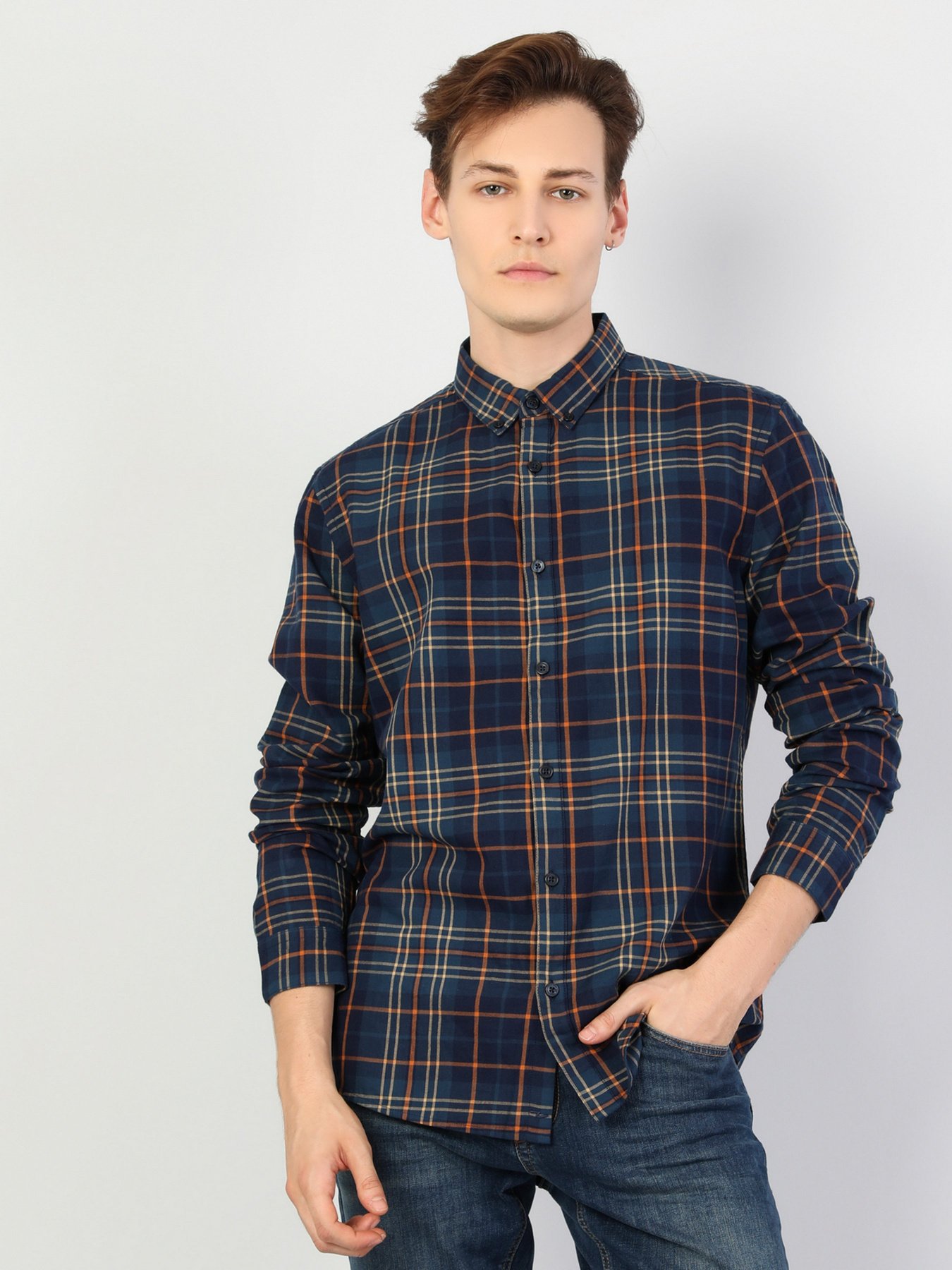 Рубашка повседневная Colin’s модель CL1046435INV Рубашка повседневная Colin’s модель CL1046435INV Фото