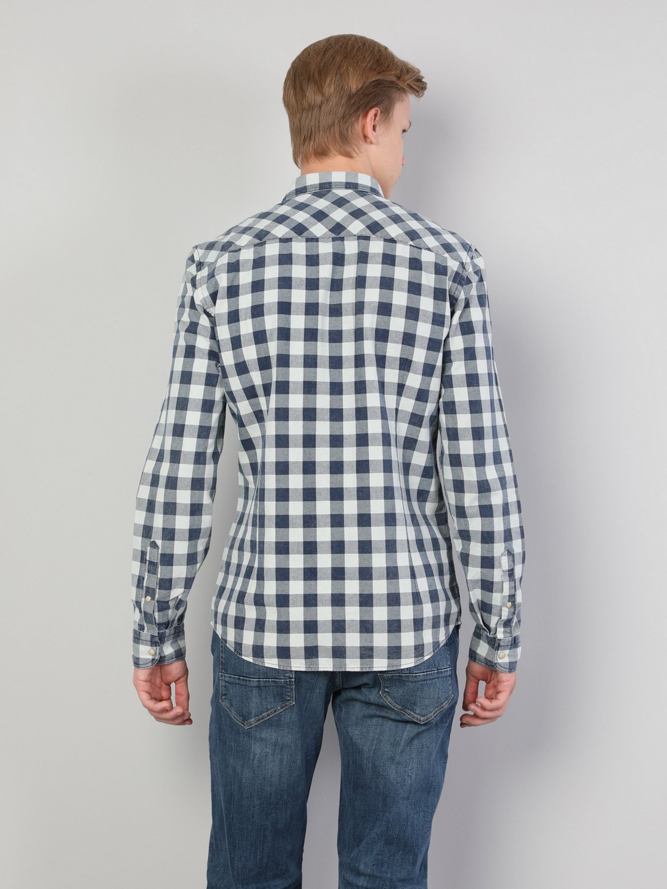 Рубашка повседневная Colin’s модель CL1046881NAV Рубашка повседневная Colin’s модель CL1046881NAV Фото