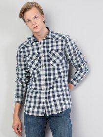 Рубашка повседневная Colin’s модель CL1046881NAV Рубашка повседневная Colin’s модель CL1046881NAV Фото