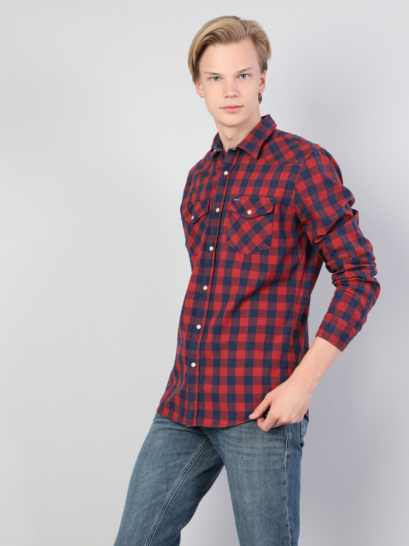 Рубашка повседневная Colin’s модель CL1046881RED Фото