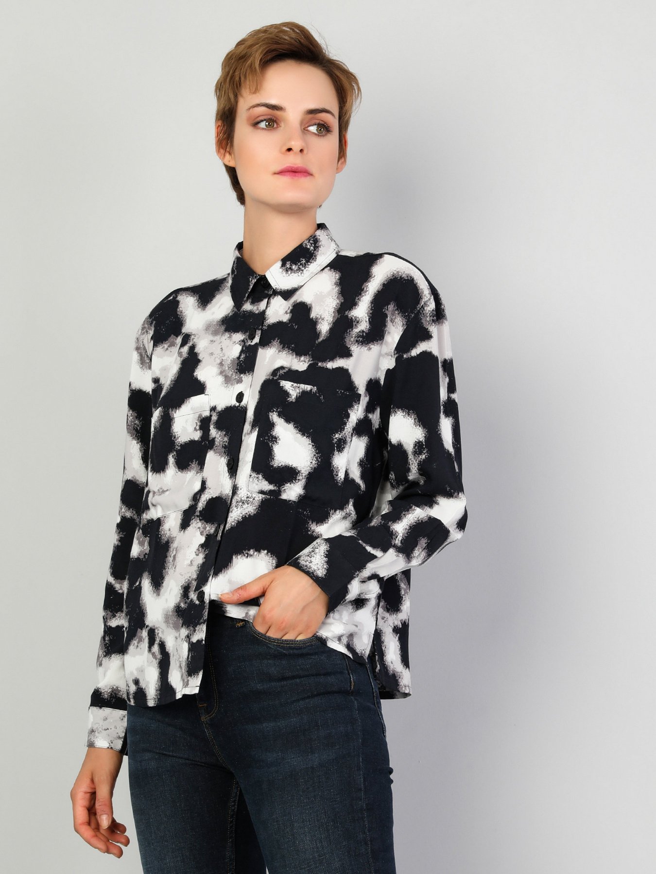 Рубашка повседневная Colin’s модель CL1047130BLK Фото