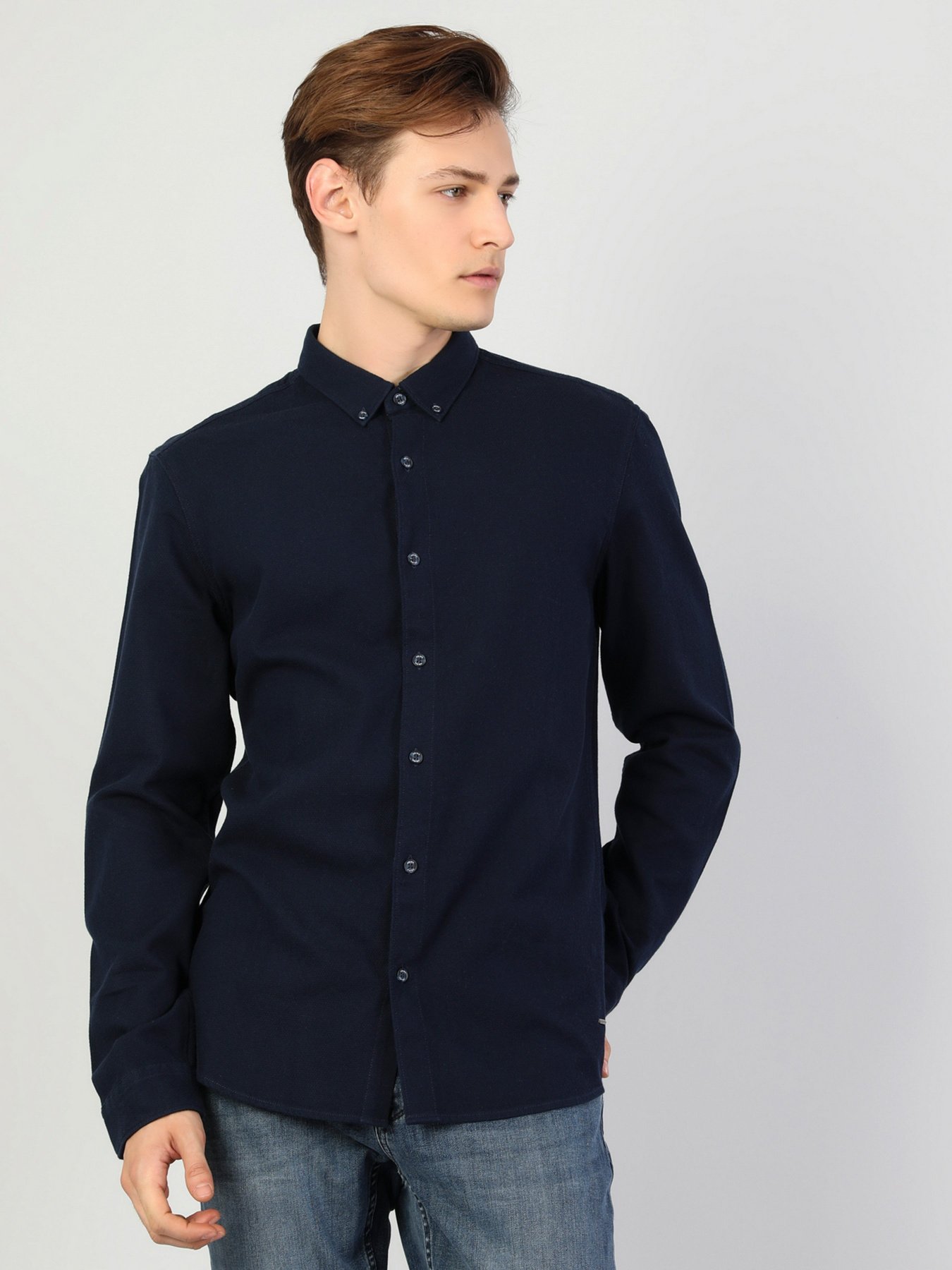 Рубашка повседневная Colin’s модель CL1047133NAV Рубашка повседневная Colin’s модель CL1047133NAV Фото